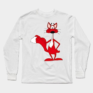 smiling red fox Long Sleeve T-Shirt